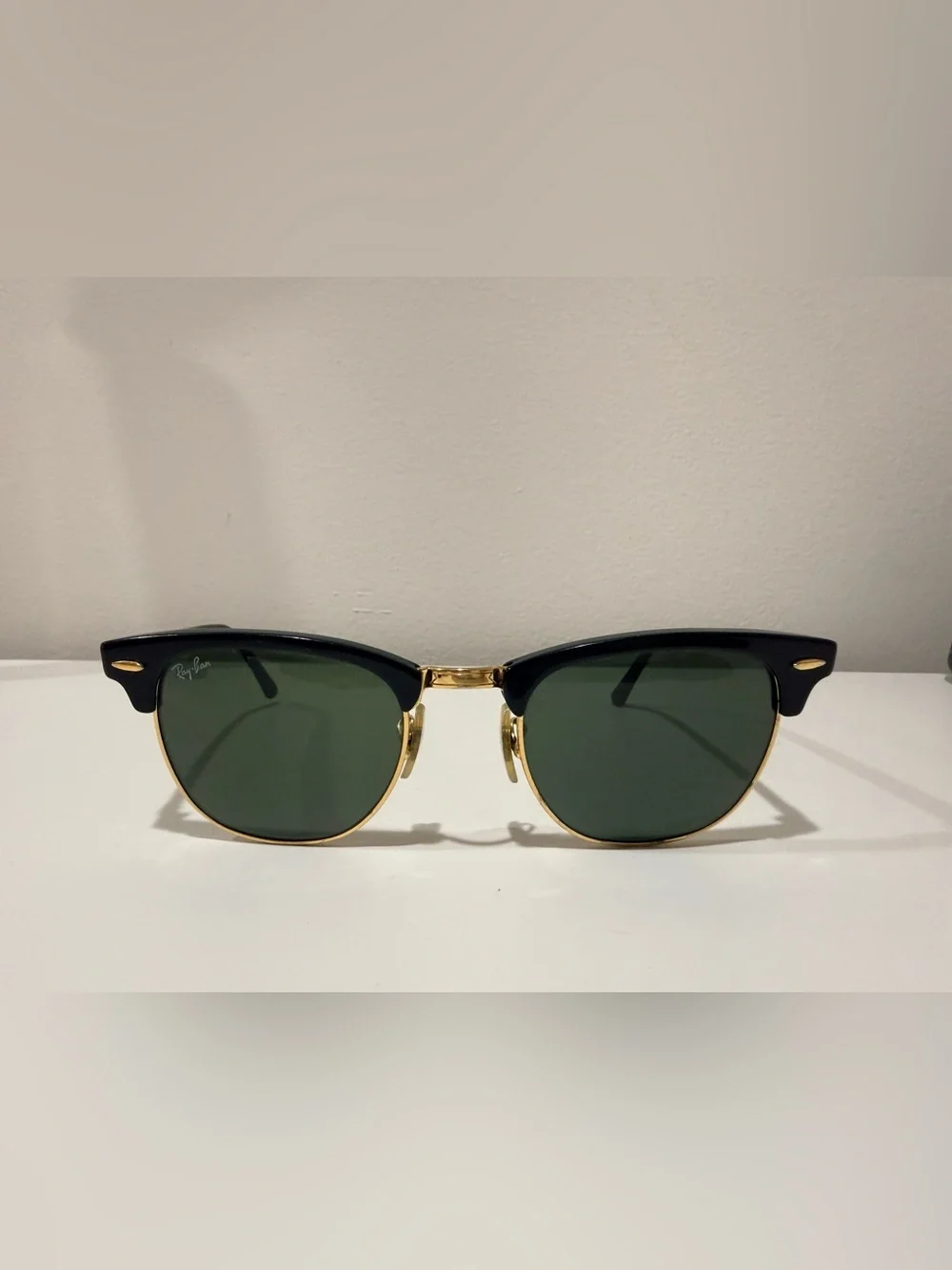 Ray-Ban Black & Gold Clubmaster Sunglasses